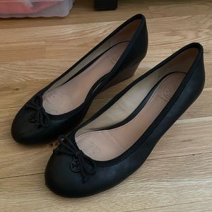 Tory Burch black wedges
